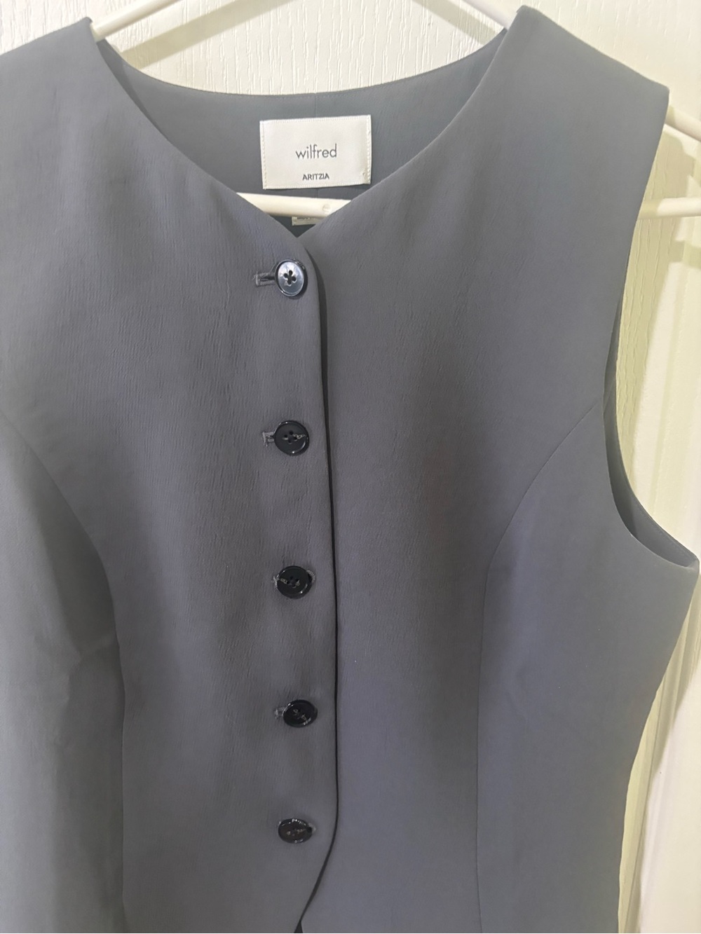 Wilfred Regal Charcoal Gray Vest - Picture 2 of 3